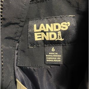 Boys Snow Bibs - Navy blue - Lands End - very lightly worn